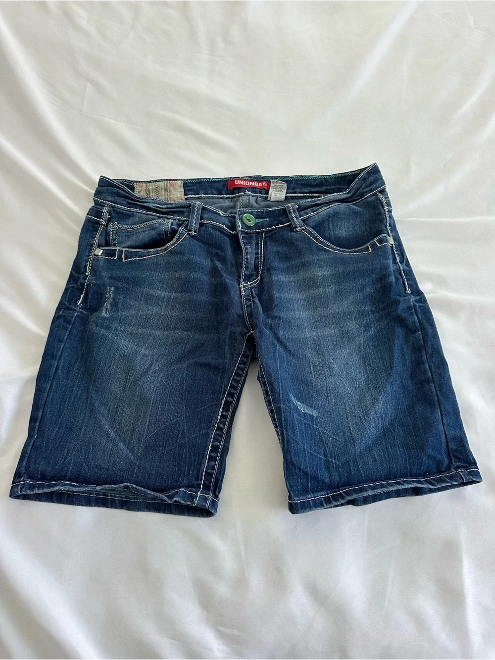 Y2K UNIONBAY Dark Denim Shorts - Picture 1 of 4